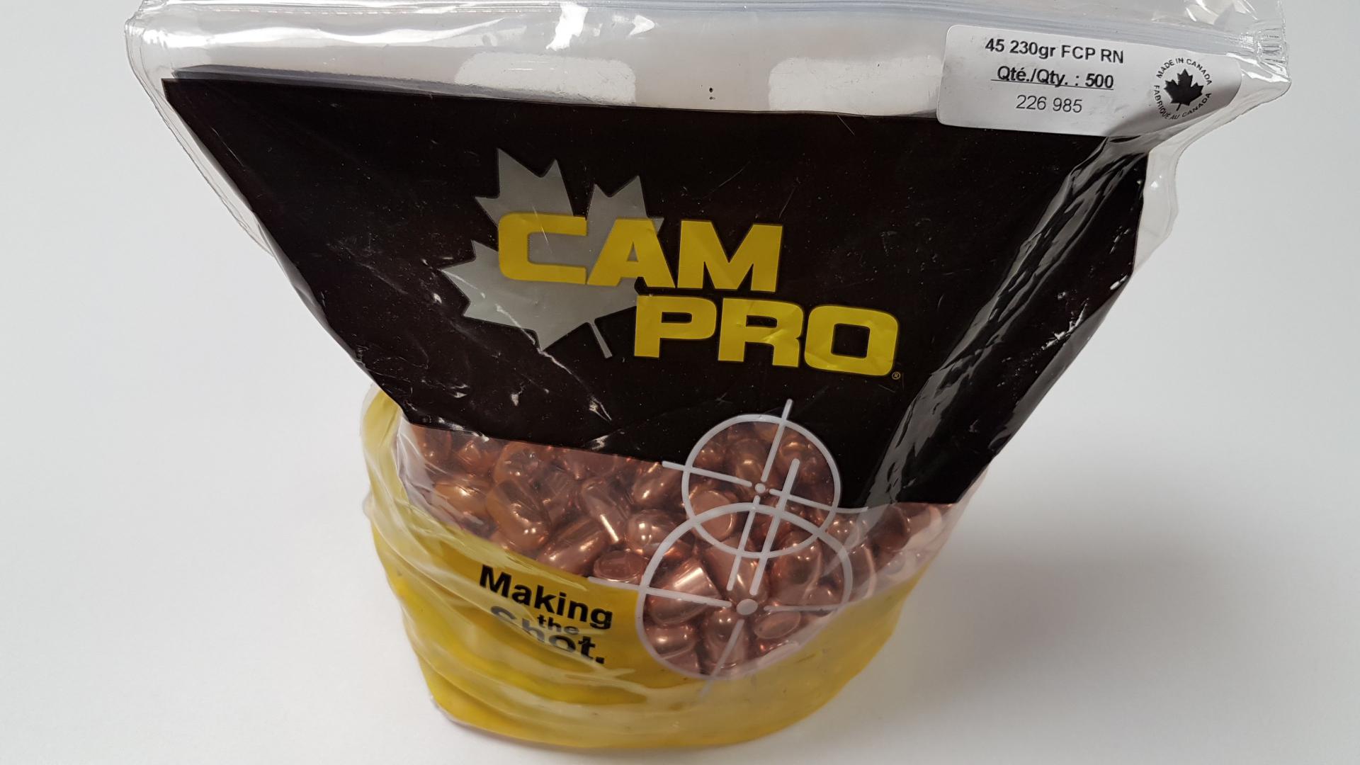 OGIVES CAM PRO CUIVREES 45 230GR FCP/RN