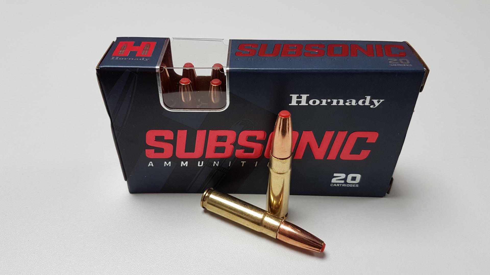 CARTOUCHES HORNADY SUB-X CAL 300 AAC BLK 190 GR SUBSONIC