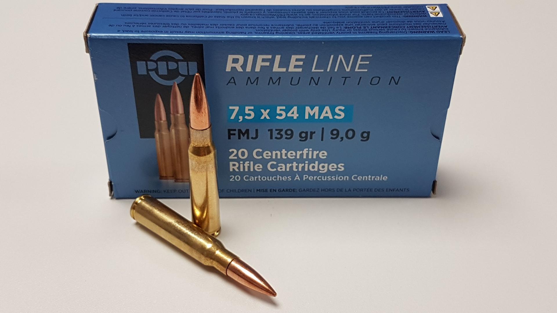 CARTOUCHES 7.5X54 MAS FMJ 139 GR